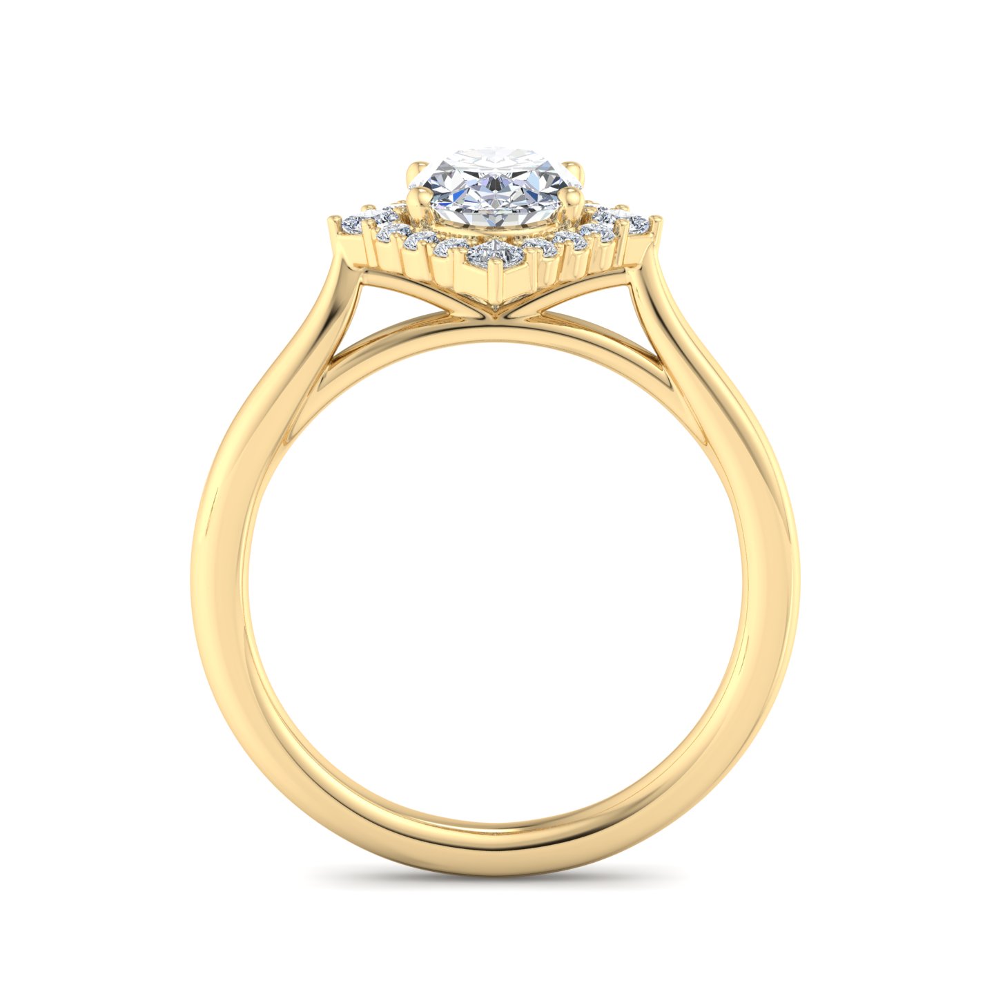 Demi Halo Engagement Ring